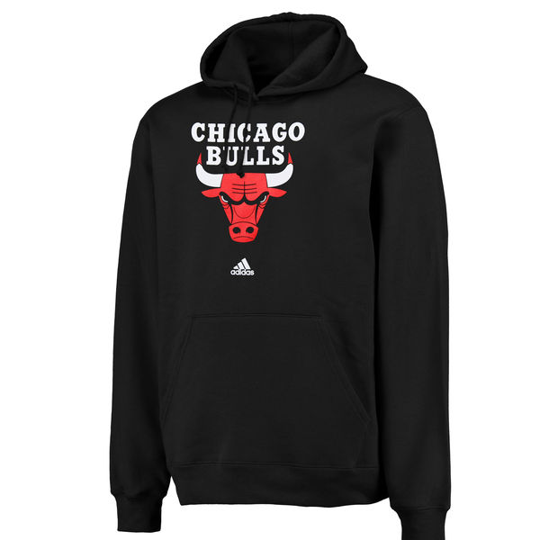 Chicago Bulls Logo Pullover Hoodie Sweatshirt - Black