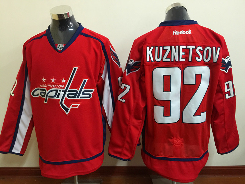NHL Washington Capitals #92 Kuznetsov Red Jersey