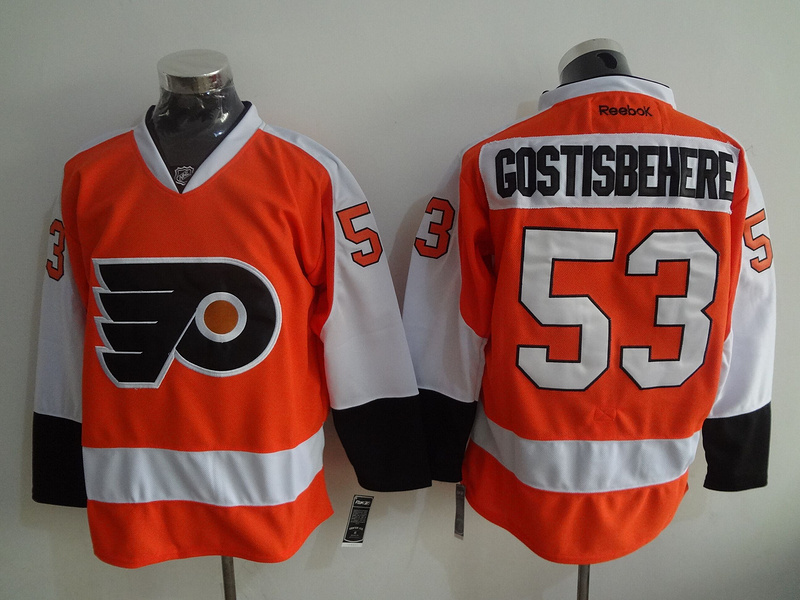NHL Philadelphia Flyers #53 Gostisbehere Orange Jersey