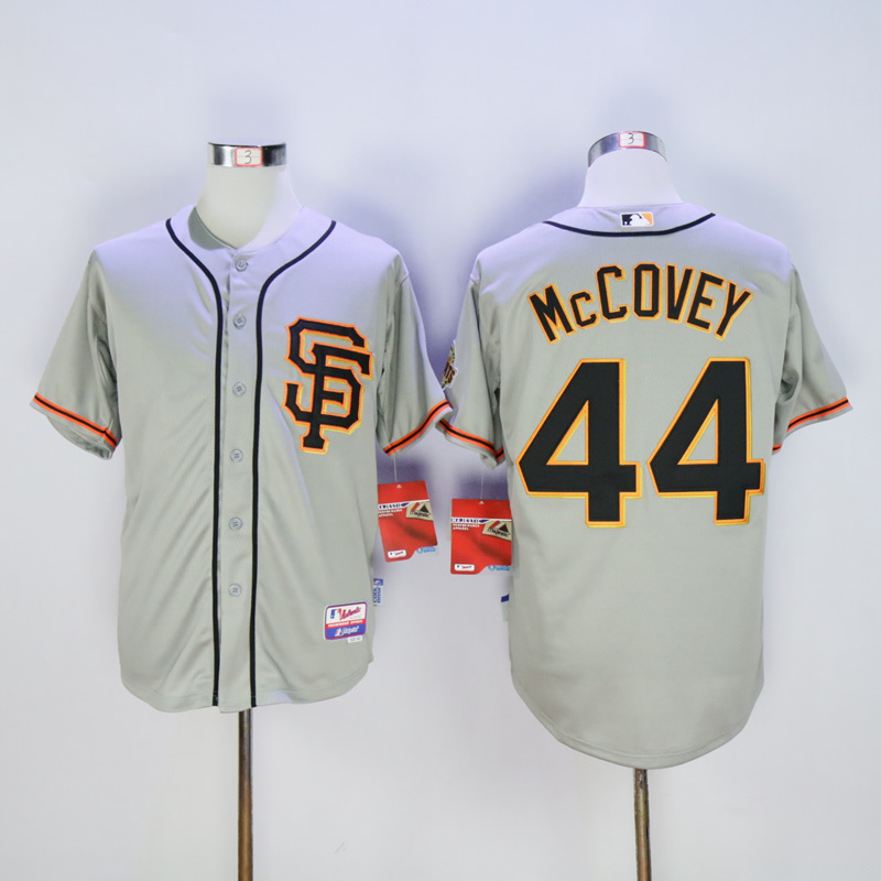 MLB San Francisco Giants #44 McCovey Grey Jersey