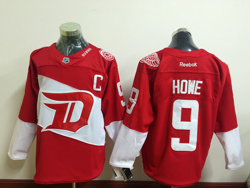 NHL Detroit Red Wings #9 Howe Red Jersey