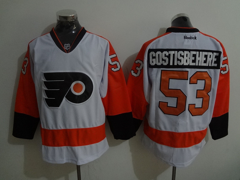 NHL Philadelphia Flyers #53 Gostisbehere White Jersey