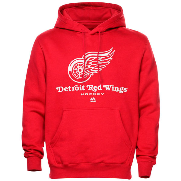Detroit Red Wings Majestic Critical Victory VIII Fleece Hoodie  Steel