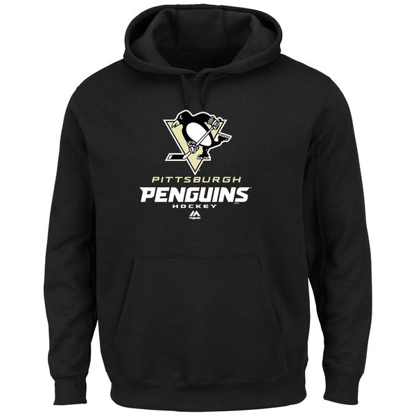 Majestic Pittsburgh Penguins Critical Victory VIII Pullover Hoodie - Black