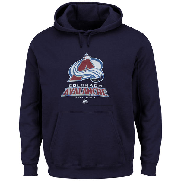 Colorado Avalanche Majestic Big & Tall Critical Victory Pullover Hoodie - Navy Blue