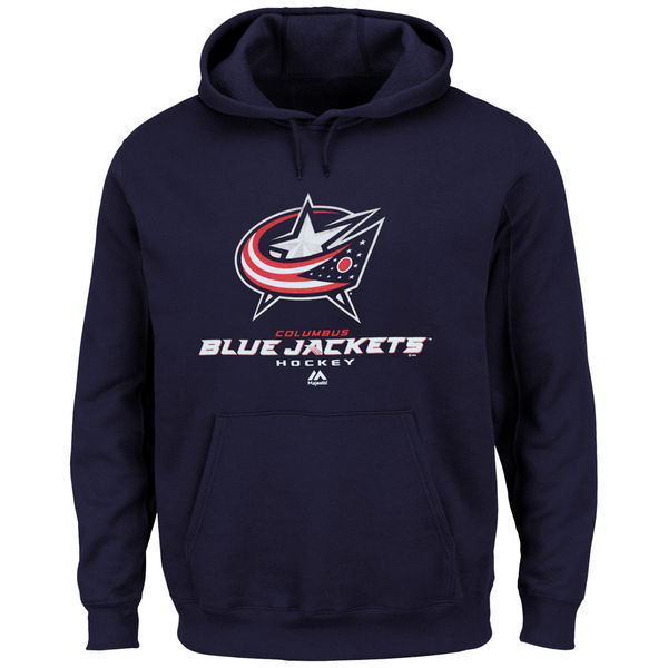 Columbus Blue Jackets Majestic Big & Tall Critical Victory Pullover Hoodie - Navy Blue