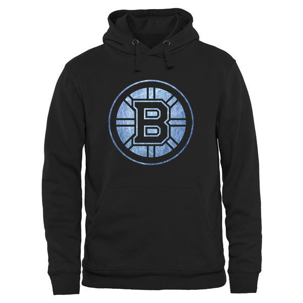 Boston Bruins Rinkside Pond Hockey Pullover Hoodie - Black