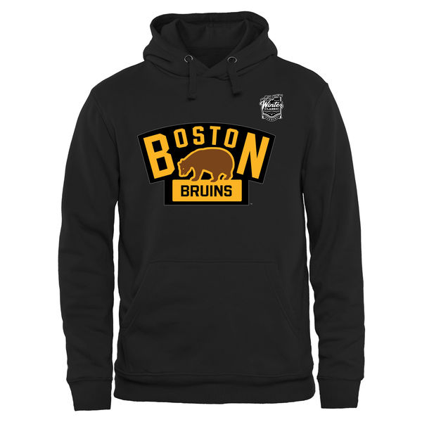 Boston Bruins Top Shelf Pullover Hoodie - Black