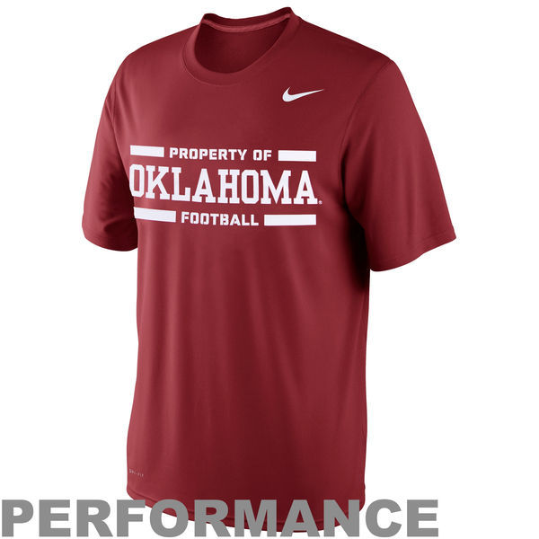 Nike Oklahoma Sooners Practice Legend Performance T-Shirt - Crimson 