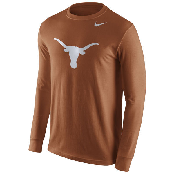 Texas Longhorns Nike Cotton Logo Long Sleeve T-Shirt - Burnt Orange 