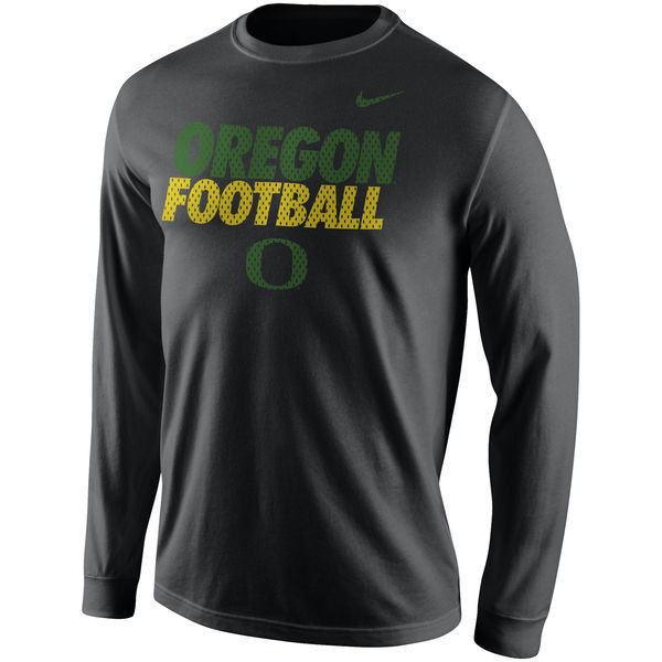Oregon Ducks Nike Legend Performance Long Sleeve T-Shirt - Black 