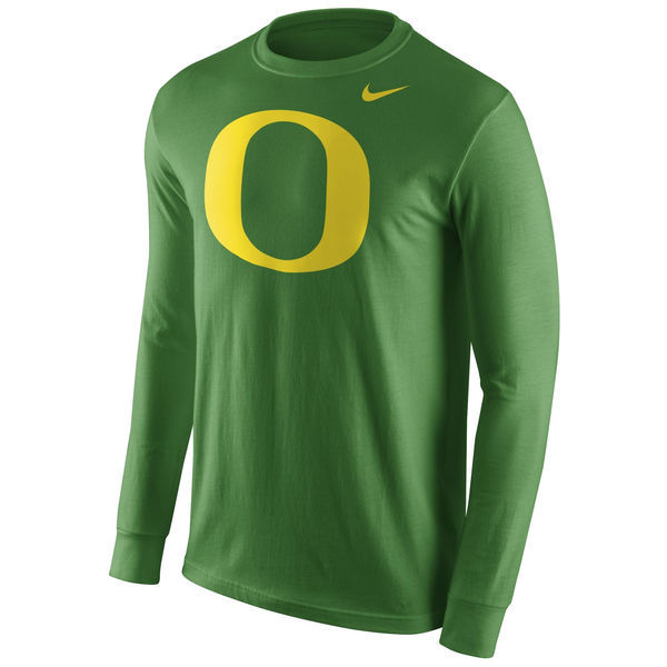 Oregon Ducks Nike Cotton Logo Long Sleeve T-Shirt - Green 