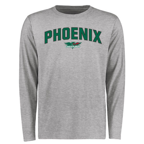 Wisconsin-Green Bay Phoenix Proud Mascot Long Sleeve T-Shirt - Ash 