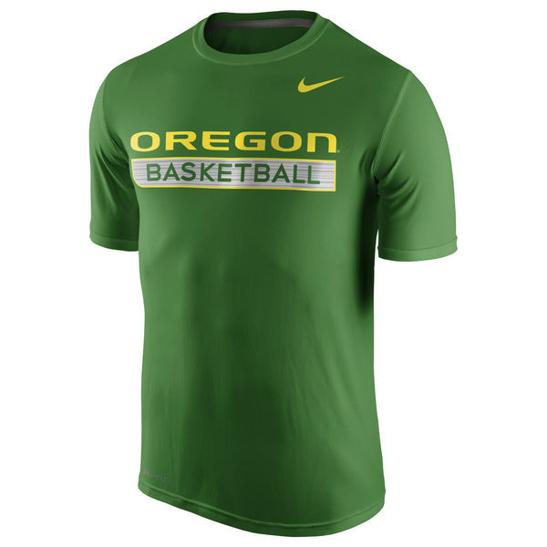 Oregon Ducks Nike Basketball Practice Performance T-Shirt - Apple Green 