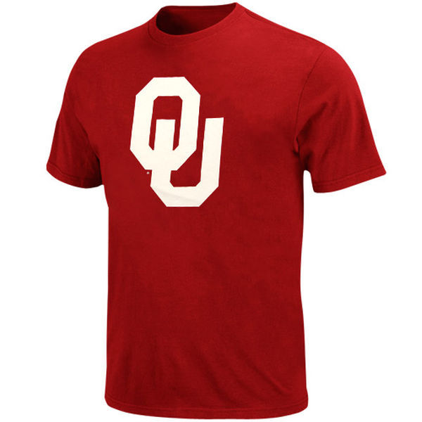Majestic Oklahoma Sooners Football Icon T-Shirt - Crimson 