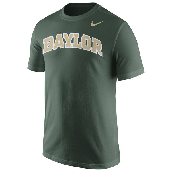 Baylor Bears Nike Wordmark T-Shirt - Green 