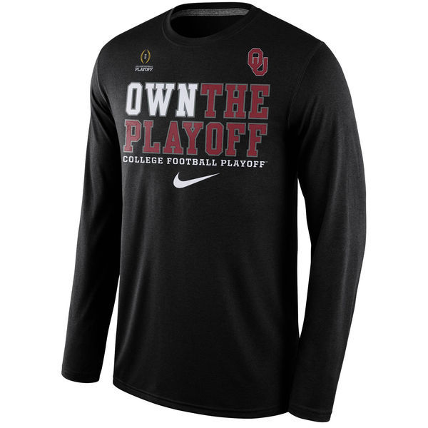 Oklahoma Sooners Nike 2016 College Football Playoff Bound Own the Playoff Long Sleeve T-Shirt - Black 