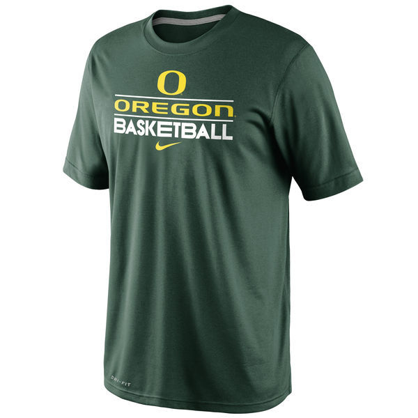 Nike Oregon Ducks Team Issued Basketball Practice Performance T-Shirt - Green