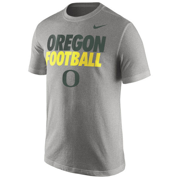 Oregon Ducks Nike Practice T-Shirt - Gray 