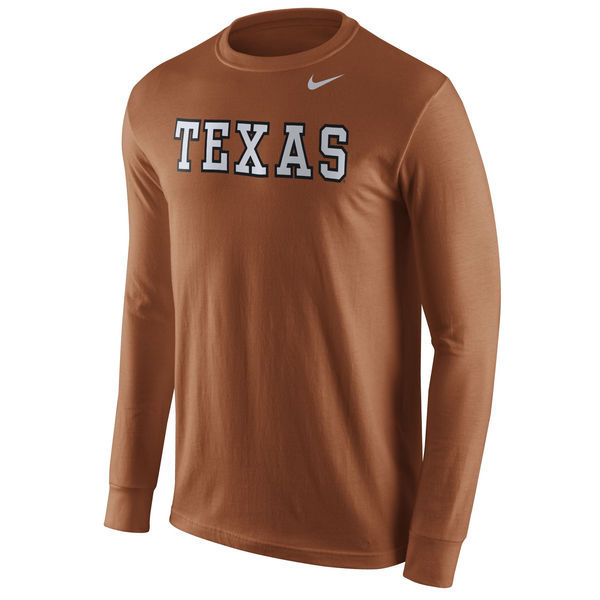 Texas Longhorns Nike Wordmark Long Sleeve T-Shirt - Burnt Orange 