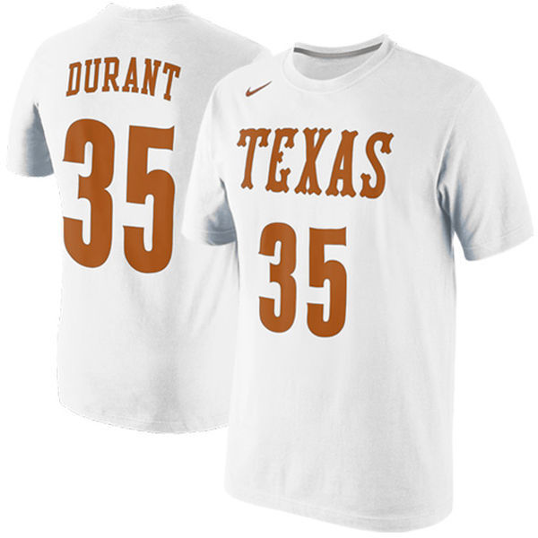 Nike Kevin Durant Texas Longhorns Future Star Jersey Replica T-Shirt - White 