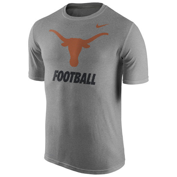 Texas Longhorns Nike 2015 Sideline Dri-FIT Legend Logo T-Shirt - Ash 