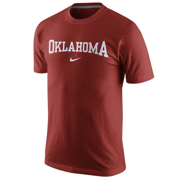 Nike Oklahoma Sooners College Wordmark T-Shirt - Crimson 