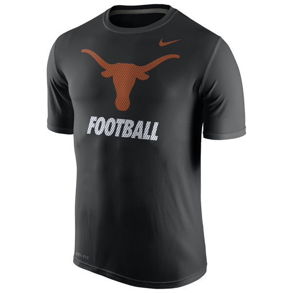 Texas Longhorns Nike Sideline Legend Logo Performance T-Shirt - Black 