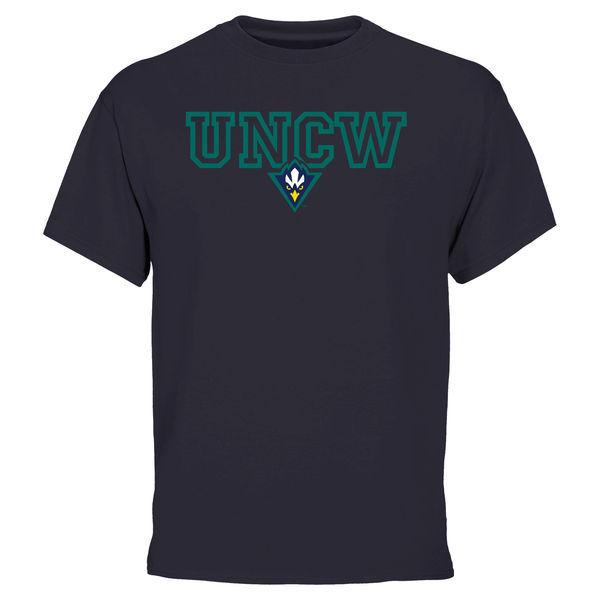 UNC Wilmington Seahawks Wordmark Logo T-Shirt - Navy Blue 
