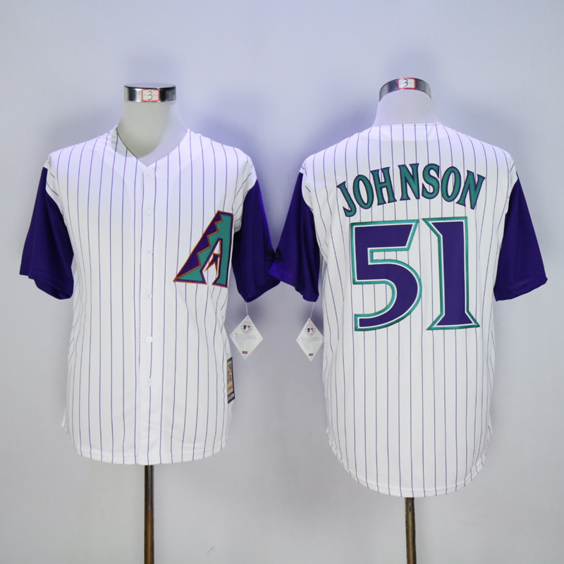 MLB Arizona Diamondbacks #51 Johnson White Jersey