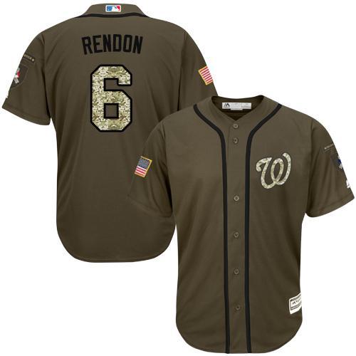 MLB Washington Nationals #6 Anthony Rendon Green Salute to Service Jersey