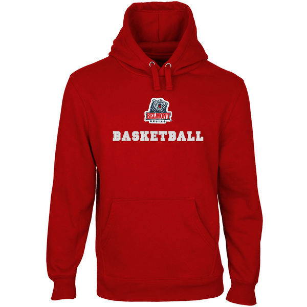 Belmont Bruins Custom Sport Logo Applique Pullover Hoodie - Red 