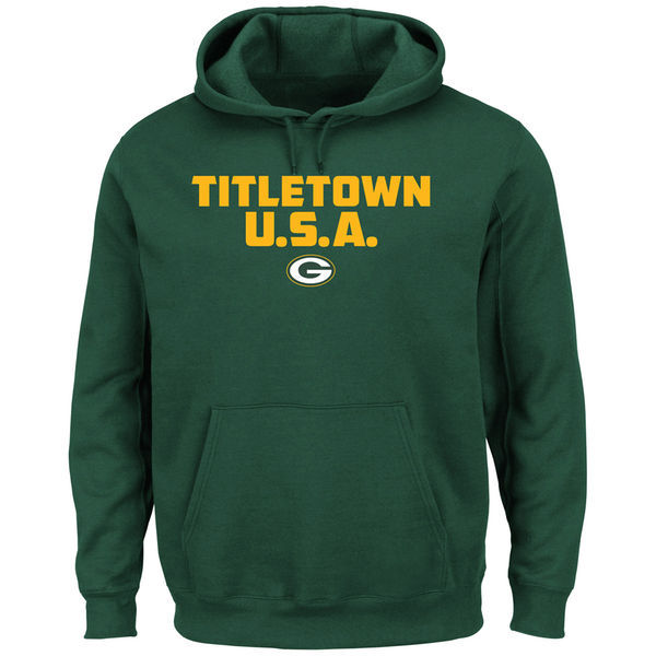 Green Bay Packers Majestic Hot Phrase Pullover Hoodie - Green 