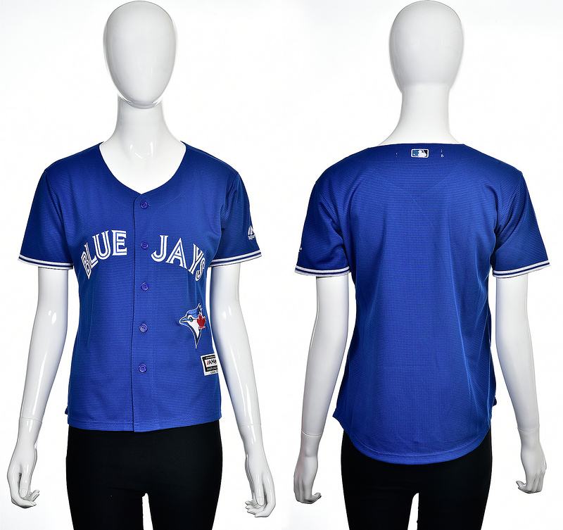 Women Toronto Blue Jays Blank Blue Jersey