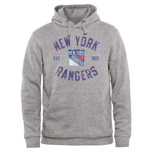 New York Rangers Heritage Pullover Hoodie - Ash 