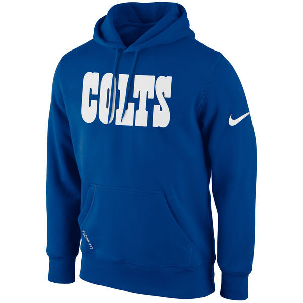 Indianapolis Colts Nike KO Wordmark Essential Hoodie - Royal Blue 