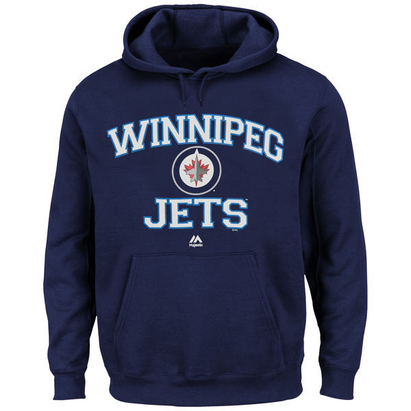 Winnipeg Jets Majestic Heart & Soul Hoodie - Navy Blue 