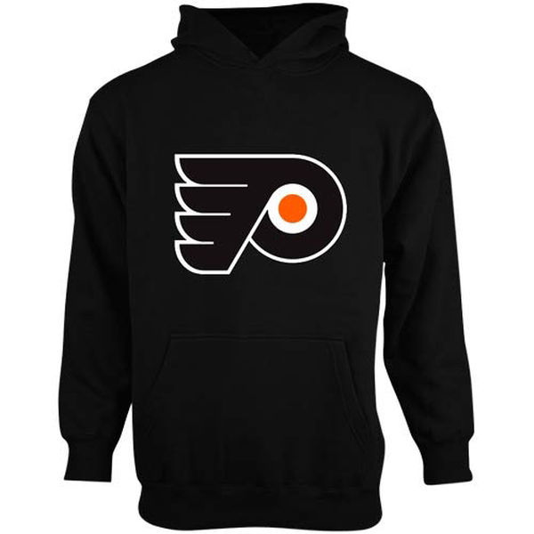 Old Time Hockey Philadelphia Flyers Youth Big Logo Fleece Pullover Hoodie - Black 