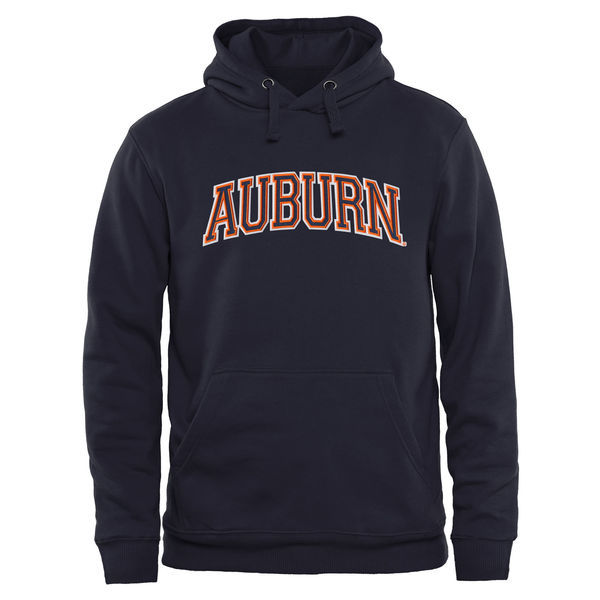 Auburn Tigers Arch Name Pullover Hoodie - Navy Blue 