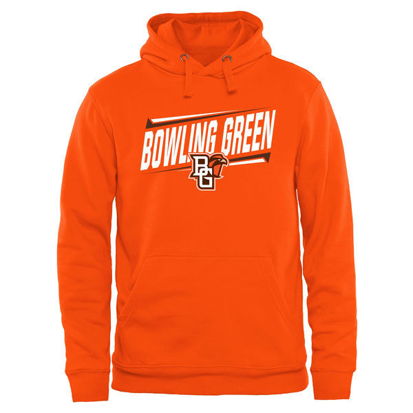 Bowling Green St. Falcons Double Bar Pullover Hoodie - Orange 