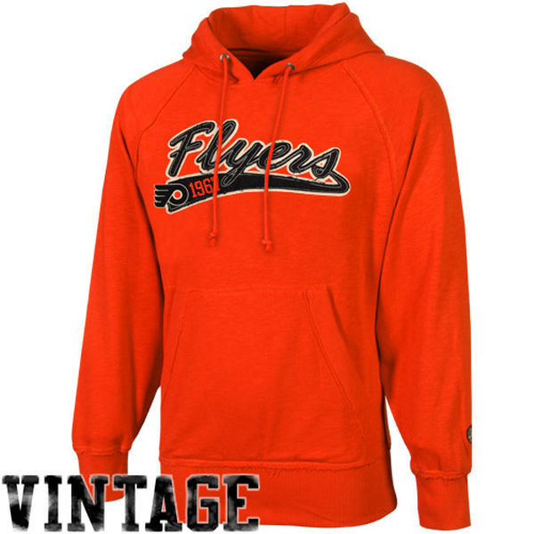 Old Time Hockey Philadelphia Flyers Hudson Pullover Hoodie - Orange 