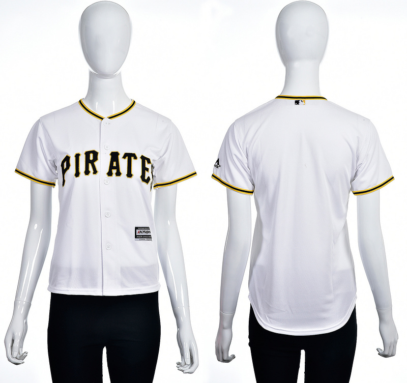 Women MLB Pittsburgh Pirate Blank White Jersey