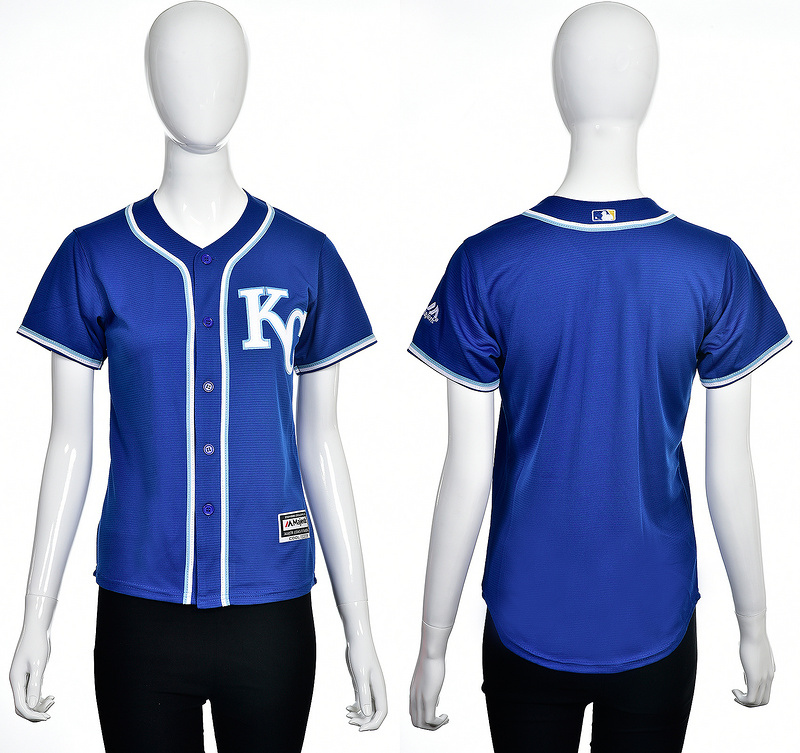 Women Kansas City Royals Blank Blue Jersey