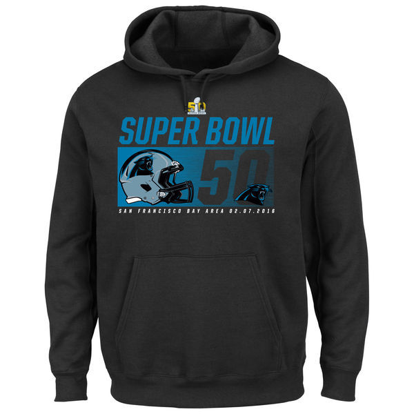 Carolina Panthers Majestic Super Bowl 50 Bound On Our Way Pullover Hoodie - Black 