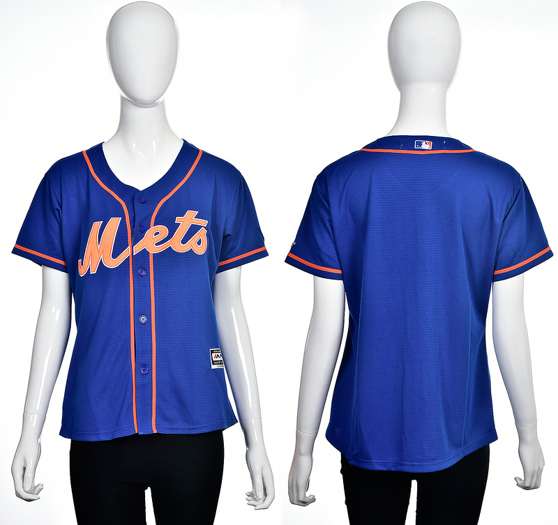 Women New York Mets Blank Blue Jersey