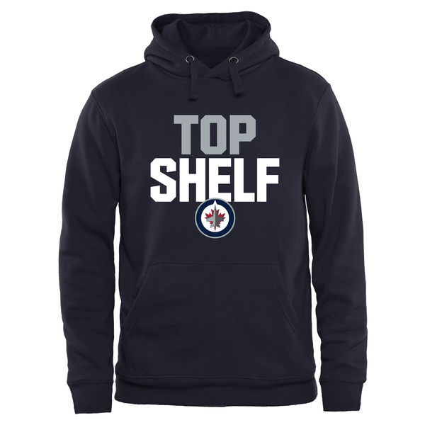 Winnipeg Jets Top Shelf Pullover Hoodie - Navy 