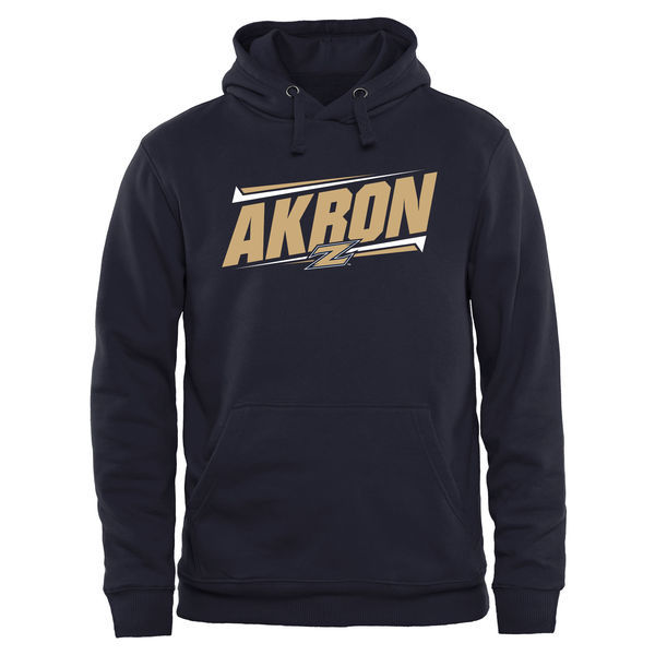 Akron Zips Double Bar Pullover Hoodie - Navy 