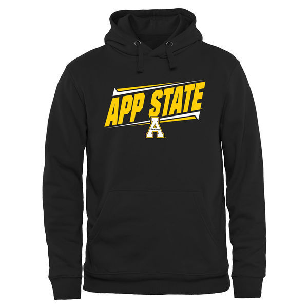 Appalachian State Mountaineers Double Bar Pullover Hoodie - Black 