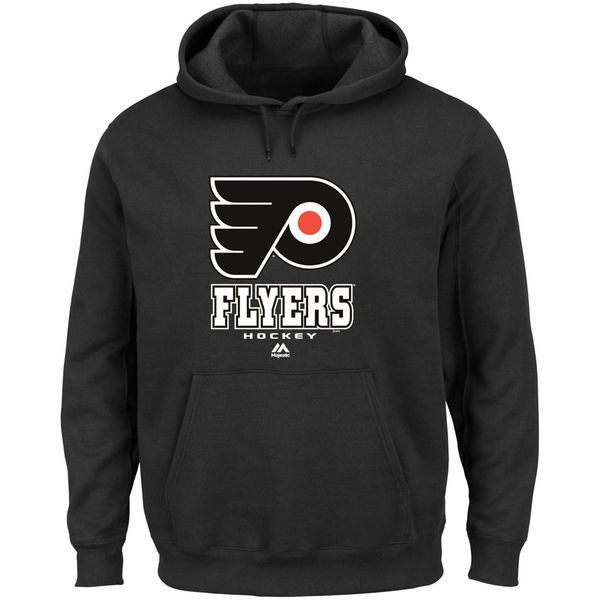 Philadelphia Flyers Majestic Big & Tall Critical Victory Pullover Hoodie - Black 