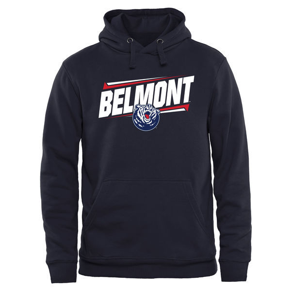 Belmont Bruins Double Bar Pullover Hoodie - Navy 